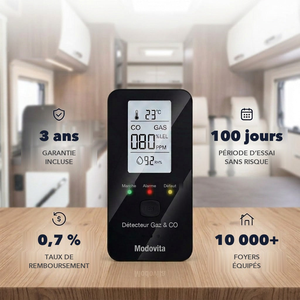 Garantie 3 ans, essai 100 jours sans risque, 10 000+ foyers équipés
